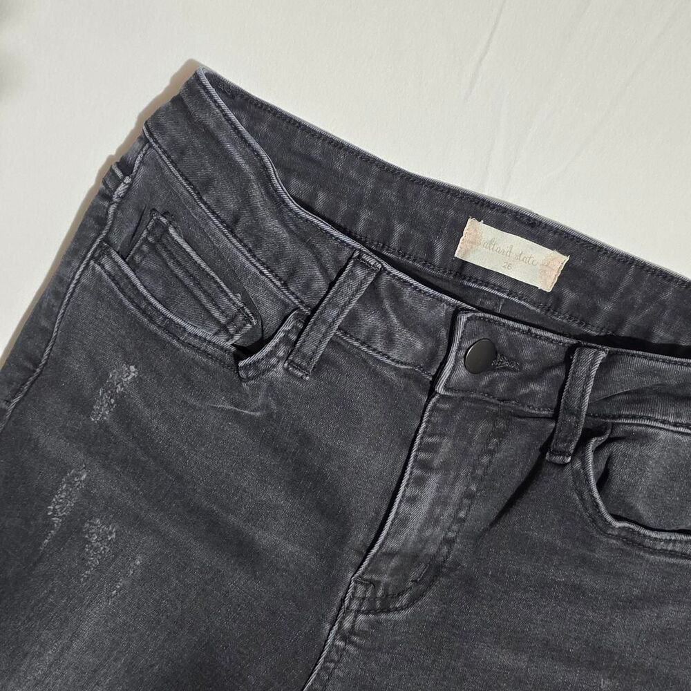 Altar'd State Black Distressed Skinny Jeans Stretch Denim Size 26